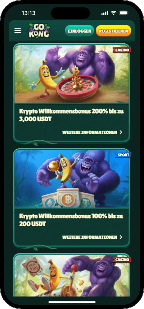 GoKong Casino Aktionen